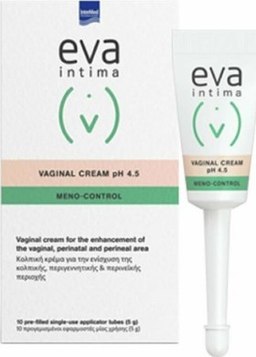 Eva Intima Meno-Control Vaginal Cream Κρέμα Ανάπλασης της Κολπικής Περιοχής σε Μονοδόσεις 10x5gr