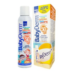 Intermed Αδιάβροχο Παιδικό Αντηλιακό Spray Babyderm για Πρόσωπο & Σώμα SPF50+ 200ml Δώρο Μπάλα Θαλάσσης