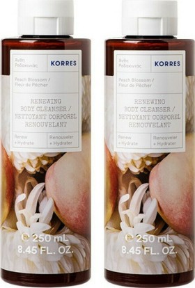 Korres Renewing Peach Blossom Αφρόλουτρο Ανθη Ροδακινιάς 1+1 ΔΩΡΟ 2x250ml