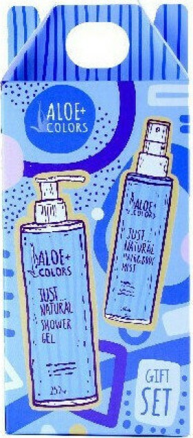 ALOE+COLORS Set Just Natural Shower Gel 250ml & Hair and Body Mist 100ml