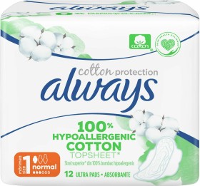 Always Cotton Protection Normal Σερβιέτες με Φτερά Μέγεθος 1 12τμχ