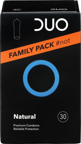 Duo Natural Προφυλακτικά Family Pack Not 30τμχ