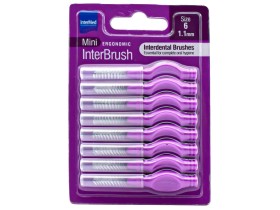 INTERMED Mini Ergonomic Interbrush Μεσοδόντια Βουρτσάκια 1.1mm Size6  8τμχ