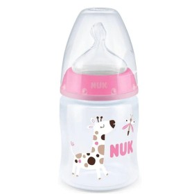 Nuk First Choice+ Μπιμπερό Πολυπροπυλενίου με Θηλή Σιλικόνης και Δείκτη Ελέγχου Θερμοκρασίας Ροζ 0-6m 150ml 10.743.875