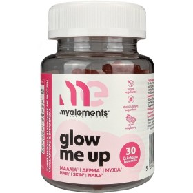 My Elements Glow Me Up Συμπλήρωμα Διατροφής για την Υγεία Μαλλιων, Νυχιών, Επιδερμίδας 30 ζελεδάκια Raspberry