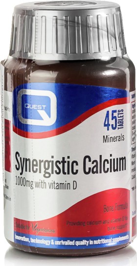 Quest Synergistic Calcium 1000mg & Vitamin D Ασβέστιο και Βιταμίνη D 45tabs