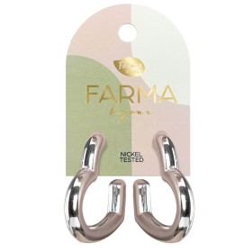 Farma Bijoux Υποαλλεργικά Σκουλαρίκια Ασημένιες Καρδιές 28x30mm BEWOW07 1 ζευγάρι