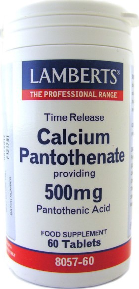 Calcium Pantothenate (Vit B5) 500mg 60tabs