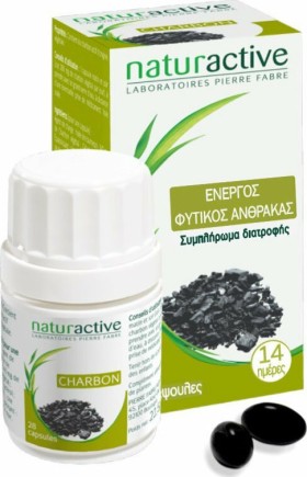 Naturactive Charbon Ενεργός φυτικός Ανθρακας 28caps