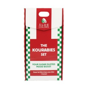 Aloe Colors XMAS PROMO 2025 The Kourabies Set με Kourabies Shower Gel Αφρόλουτρο Σώματος 200ml, Body Lotion Ενυδατικό Γαλάκτωμα Σώματος 120ml & Δώρο Χριστουγεννιάτικο Στολίδι 1τμχ
