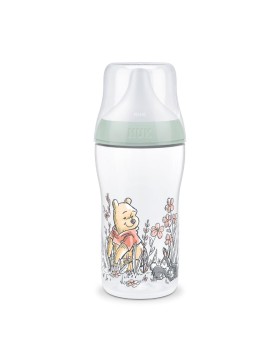NUK Perfect Match Πλαστικό Μπιμπερό Disney Winnie Pooh , Μαλακή Θηλή Σιλικόνης M, 3m+ 260ml  10.216.332