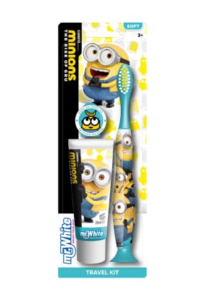 InoPlus Βρεφική Οδοντόβουρτσα Minions Travel Kit (toothbrush & Toothpaste) για 3+ χρονών