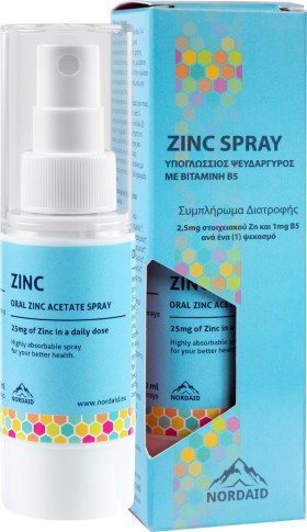 Nordaid Zinc Spray Ψευδάργυρος για Υπογλώσια Χρήση σε Μορφή Σπρέϊ 30ml