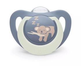 Nuk First Choice Night Πιπίλα Σιλικόνης Νυκτος 6-18m Μπλε Κοάλα 1τμχ 10.176.378