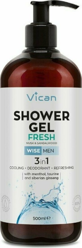 Wise Men Shower Gel Fresh Ανδρικό Αφρόλουτρο με Αρωμα Σανταλόξυλου 500ml