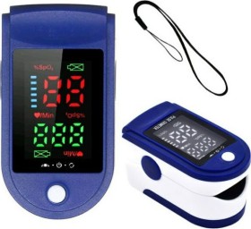 Pulse Fingertip Oximeter SpO2 Heart Rate Sensor Blue Παλμικό Οξύμετρο Δαχτύλου LK87