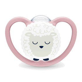 NUK Perfect Match Air Night Πιπίλα Σιλικόνης 0-6m Ροζ Προβατάκι 1τμχ 10.175.357