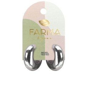 Farma Bijoux Υποαλλεργικά Σκουλαρίκια Κρίκοι Ασημί 28mm BEWOW01  1 ζευγάρι