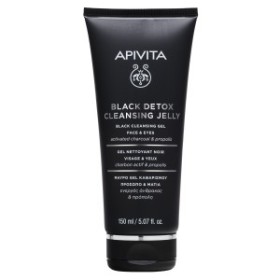 Apivita Black detox Cleansing Jelly Face & Eyes 150ml