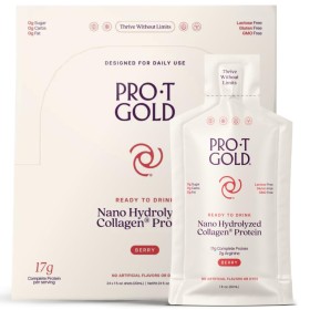 ProT GOLD Liquid Nano Hydrolyzed Protein Συμπυκνωμένο Συμπλήρωμα Διατροφής Πρωτεϊνών με Γεύση Βατόμουρο, 24τμχ x 30ml