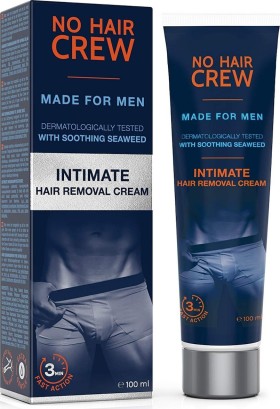 NO HAIR CREW Intimate Hair Removal Cream Κρέμα Αποτρίχωσης Ευαίσθητων Σημείων για Ανδρες 100ml