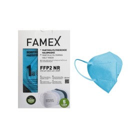 Famex Μάσκα Προστασίας FFP2 Particle Filtering Half NR σε Γαλάζιο χρώμα 10τμχ