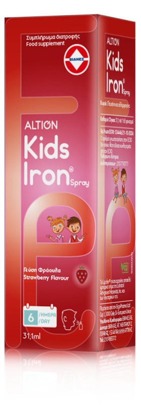 Altion Kids Iron Spray Συμπλήρωμα Σιδήρου για Παιδιά σε Μορφή Σπρέϊ 30ml Φράουλα