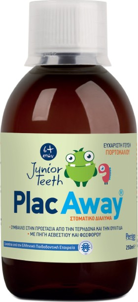 Plac Away Junior Teeth Παιδικό Στοματικό Διάλυμα 250ml