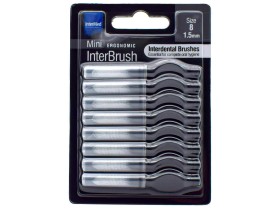 INTERMED Mini Ergonomic Interbrush Μεσοδόντια Βουρτσάκια 1.5mm Size8  8τμχ