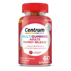 Centrum MultiGummies Adult Πολυβιταμίνη για Ενέργεια & Ενίσχυση του Ανοσοποιητικού Φρούτα του Δάσους 60 ζελεδάκια
