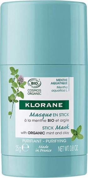 Klorane Μάσκα Προσώπου για Καθαρισμό 25gr Aquatic Mint Stick Mask