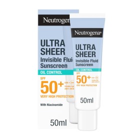 Neutrogena Sunscreen Ultra Sheer Invisible Fluid Oil Control SPF50 Αντηλιακό Γαλάκτωμα Προσώπου για Λιπαρές Επιδερμίδες 50ml