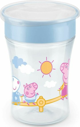 Nuk Magic Cup 8m+ Peppa Pig Μπλε 230ml 1τμχ 10.255.611