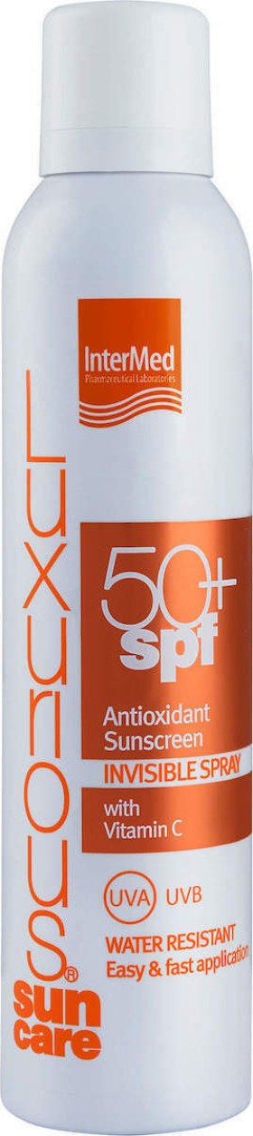 Intermed Luxurious Suncare Antioxidant Sunscreen Invisible Spray Water Resistant SPF50+ Διάφανο Αντηλιακό Σώματος 200ml