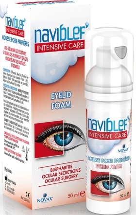 Novax Pharma Naviblef Intensive Care Αφρός Καθαρισμού Βλεφάρων 50ml