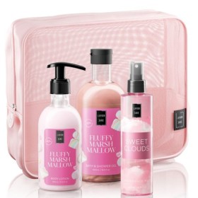 Lavish Care PROMO με Fluffy Marshmallow Shower Gel Αφρόλουτρο 500ml, Body Lotion Κρέμα Σώματος 300ml, Sweet Clouds Mist 200ml & ΔΩΡΟ Νεσεσέρ