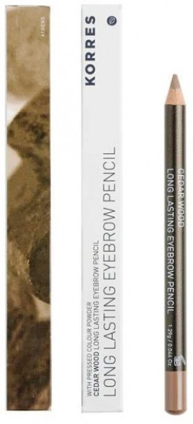 Korres Cedar Wood Long Lasting Eyebrow Pencil Μολύβι για Φρύδια 02 Medium Shade