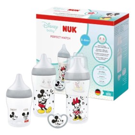 Nuk Perfect Match Gift Set Disney Mickey 0-6m με Μπιμπερό 0μ+ S, 150ml & 2x Μπιμπερό 3m+ M, 2x 260ml & Πιπίλα 0-6m, 1τμχ 10.225.355