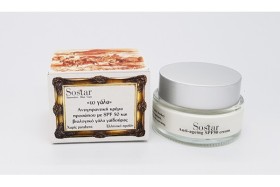 SOSTAR Αντιγηραντική κρέμα ημέρας spf 50 με βιολογικό γάλα γαϊδούρας 50ml