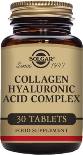 Solgar Collagen, Hyaluronic Acid Complex Σύμπλεγμα με Υαλουρονικό Οξύ & Κολλαγόνο 30Tabs