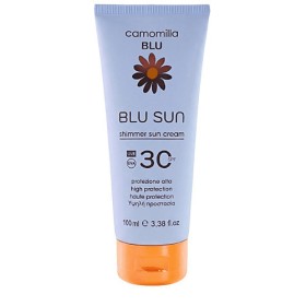 Camomilla Blu Shimmer Sun Cream SPF30 Αντιηλιακή Κρέμα Σώματος με Χρυσό Ιριδισμό 100ml