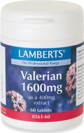 Lamberts Valerian 1600mg Εκχύλισμα Βαλεριάνας για Φυσική Αντιμετώπιση της Αϋπνίας 60tabs