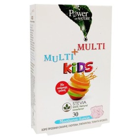Power Health Multi plus Multi Kids Πολυβιταμινούχος Φόρμουλα με Stevia 30tabs μασώμενα