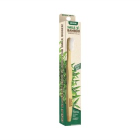 Smile Bamboo Οδοντόβουρτσα από Μπαμπού Λευκό Medium 1τμχ