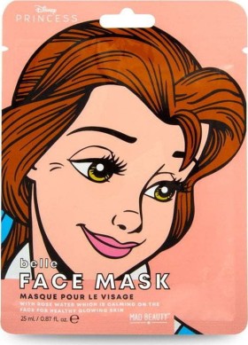Mad Beauty Μάσκα Προσώπου Disney Princess Belle 25ml 1τμχ
