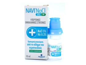 Navi Nacl 5% PF Eye Drops Υπερτονικό Οφθαλμικό Διάλυμα με Χλωριούχο Νάτριο 5%, 10ml