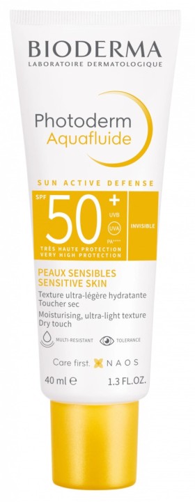 BIODERMA Photoderm NEW AquaFluide SPF50+ Αντηλιακή Κρέμα Προσώπου Λεπτόρρευστη Ματ Υφή 40ml