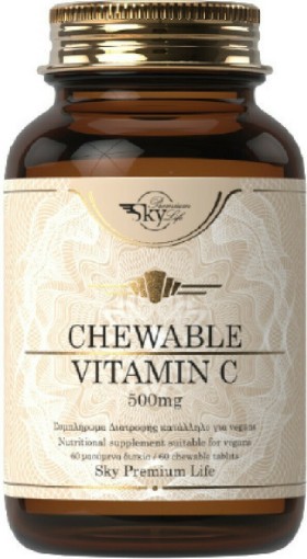 Sky Premium Life Chewable Vitamin C 500mg 60tabs μασώμενες