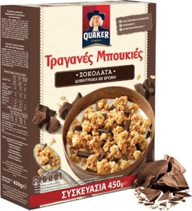 Quaker Τραγανές Μπουκιές Δημητριακών Με Βρώμη Και Σοκολάτα Υγείας 450gr