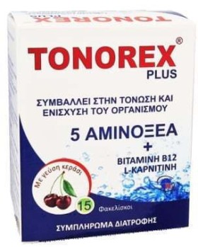 Medichrom Tonorex Plus Φόρμουλα για Τόνωση & Ενίσχυση του Οργανισμού 15 φακελίσκοι Κεράσι